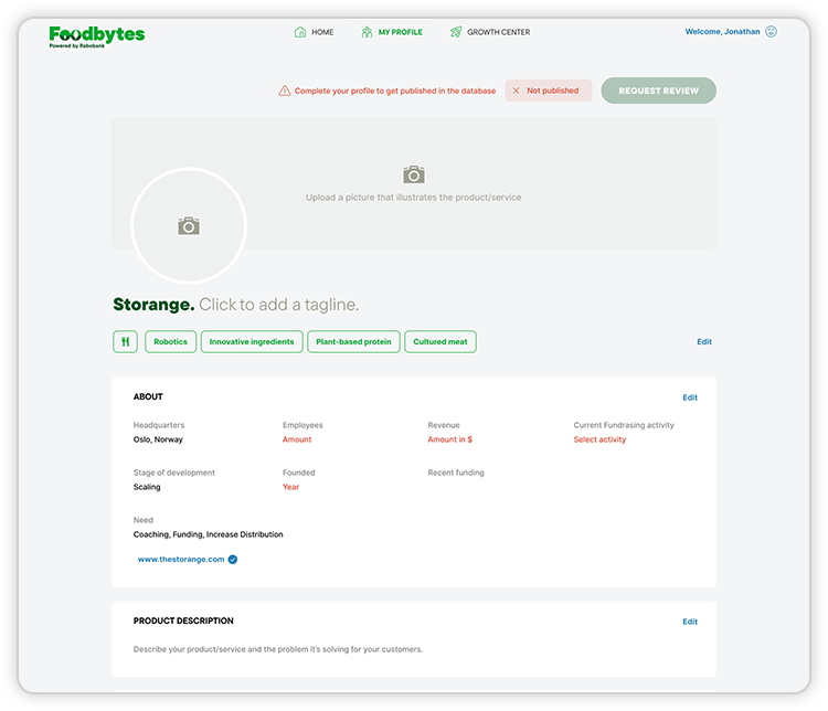 Create a profile