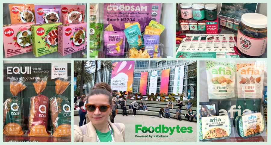 A vibrant display of products at Natural Products Expo West 2024, showcasing global flavors and sustainable agriculture practices - Regen AG